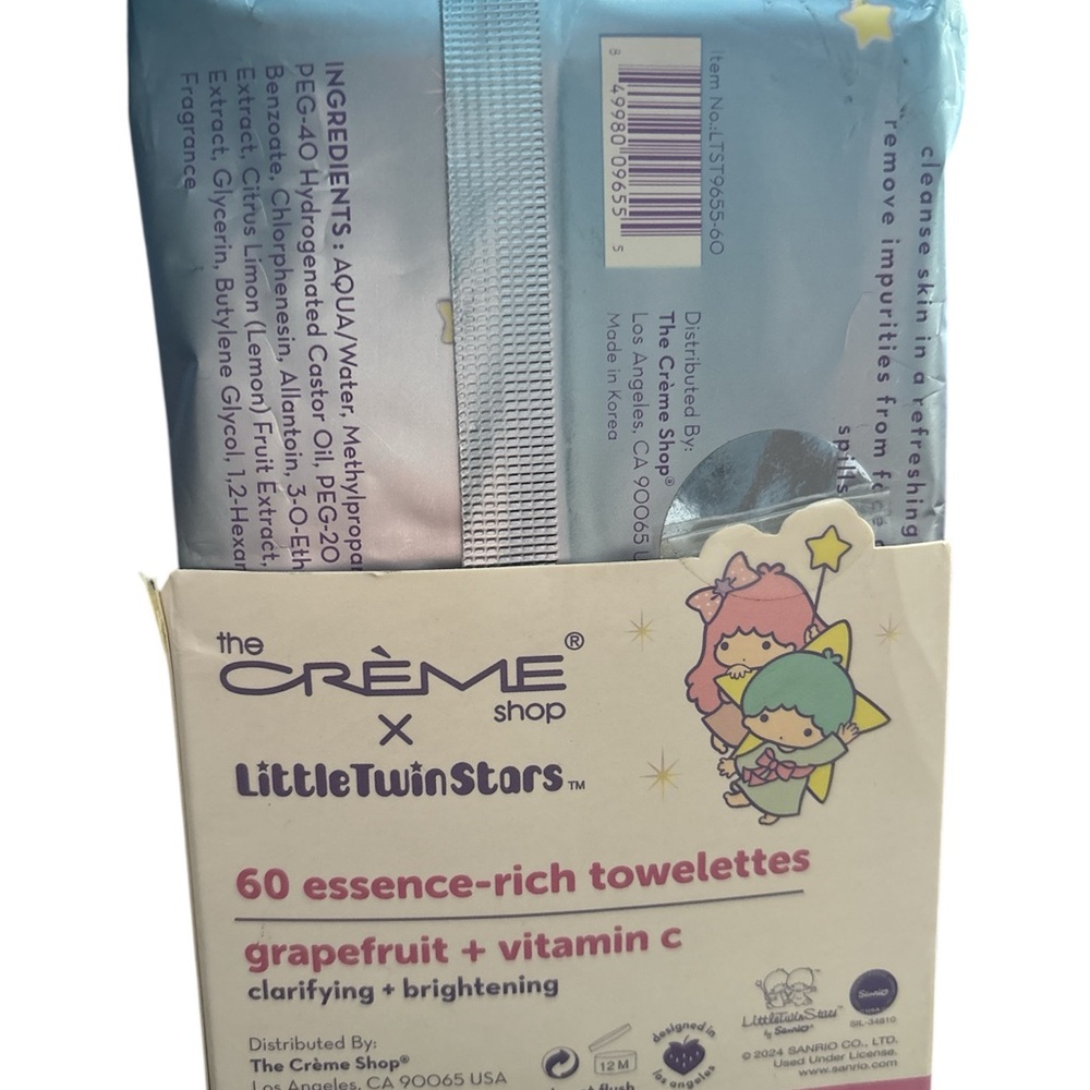 The Creme Shop Little Twin Stars 3-in-1 Cleansing Towelettes - NWT - Picture 2 of 2